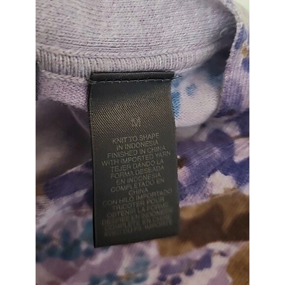 Vtg Liz Claiborne juniors sweater size M Floral Button Up Lightweight Cardigan - Picture 3 of 9